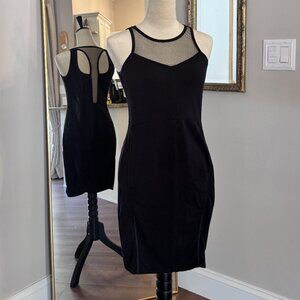 Mini Dress | Black | Women’s | Size M | Sheer Mesh Back, Cocktail